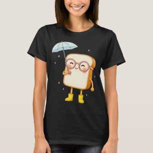 Moe karakter met paraplu in de vorm van brood – kn t-shirt