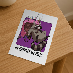 Moe karakter wasbeer Verjaardag Mijn Regels Taart Briefkaart