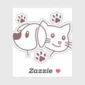 Moe kat- en hondlijn sticker (Vel)