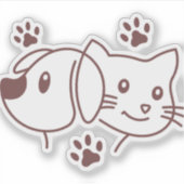 Moe kat- en hondlijn sticker (Voorkant)