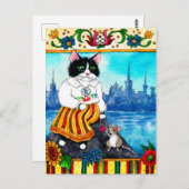 Moe kat muis Estse folklore mythe ansichtkaart Briefkaart (Voorkant / Achterkant)