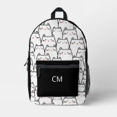 Moe katten aangepaste monogram rugzak  (Voorkant)