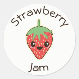Moe Kawaii Aardbei Jam Pot Etiket