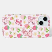 Moe Kawaii Axolotl & Aardbei Naadloos Patroon Case-Mate iPhone Case (Achterkant (horizontaal))