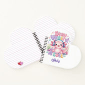 Moe Kawaii Axolotl Met Monogram Notitieboek (Binnen)