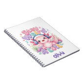 Moe Kawaii Axolotl Met Monogram Notitieboek (Rechterzijde)