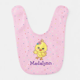 Moe Kawaii Baby Kuiken Persoonlijke Roze Slabbetje