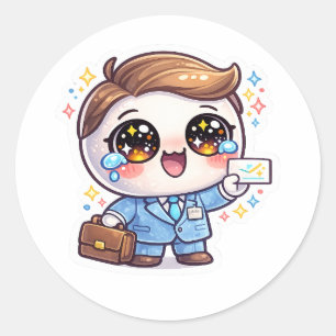 Moe Kawaii Bril Dokter Pakket Koffer Ronde Sticker