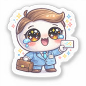 Moe Kawaii Bril Dokter Pakket Koffer Sticker (Voorkant)