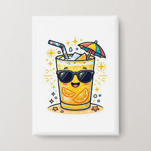 Moe Kawaii Cool Zomer Tropische Drank SungSticker Button
