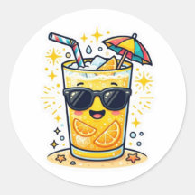 Moe Kawaii Cool Zomer Tropische Drank SungSticker