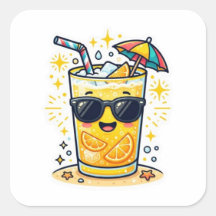 Moe Kawaii Cool Zomer Tropische Drank SungSticker