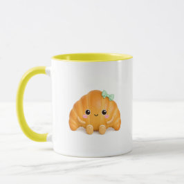 Moe kawaii croissant koffiekop mok