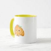 Moe kawaii croissant koffiekop mok (Voorkant links)