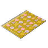 Moe Kawaii Fruitpatroon Gepersonaliseerde Naam Gro Notitieboek (Linkerzijde)