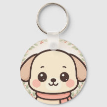 Moe Kawaii Hondengezicht Sleutelhanger