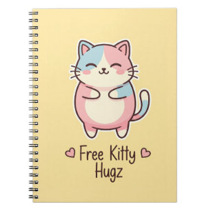 Moe Kawaii Kat "Gratis Pupp Knuffels" Persoonlijke Notitieboek