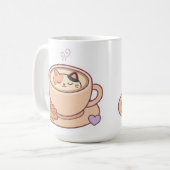 Moe kawaii kat koffiemok (Voorkant links)