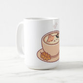 Moe kawaii kat koffiemok (Voorkant links)