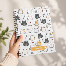 Moe Kawaii Kat Patroon Persoonlijke Spiraal