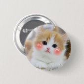 Moe Kawaii Kitten Blos Schattig Knopje BadgeButton Ronde Button 5,7 Cm (Voorkant /achterkant)