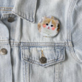 Moe Kawaii Kitten Blos Schattig Knopje BadgeButton Ronde Button 5,7 Cm (In situ)