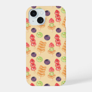 Moe Kawaii Met De Hand Getekend Tanghulu Naadloos iPhone 15 Case