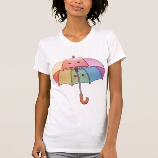 Moe Kawaii Paraplu Dames T-Shirt (Voorkant)