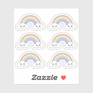Moe Kawaii Pastelkleur Regenboog Decorative Bujo P Sticker