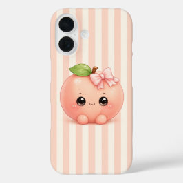 Moe kawaii perzik telefoonhoesje iPhone 16 hoesje