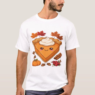 Moe kawaii plakje pompoentaart met slagroom t-shirt