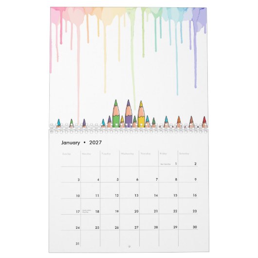 Moe Kawaii Potloodetui Kalender (Jan 2027)