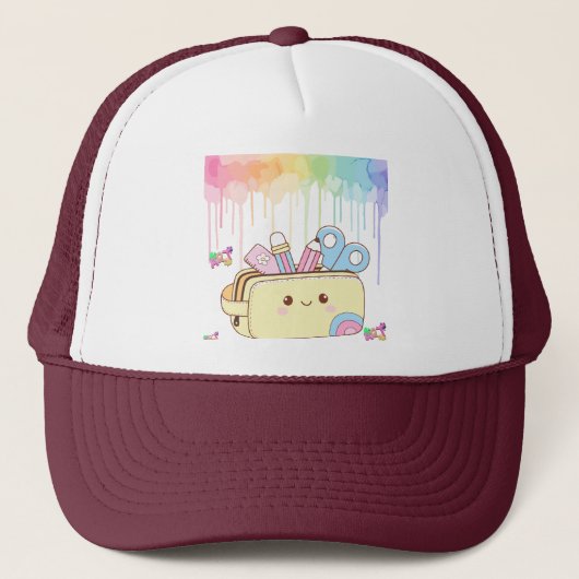 Moe Kawaii Potloodetui Trucker Pet (Voorkant)