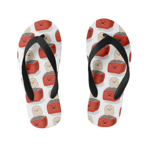 Moe kawaii toast en rode toaster cartoon kinder teenslippers