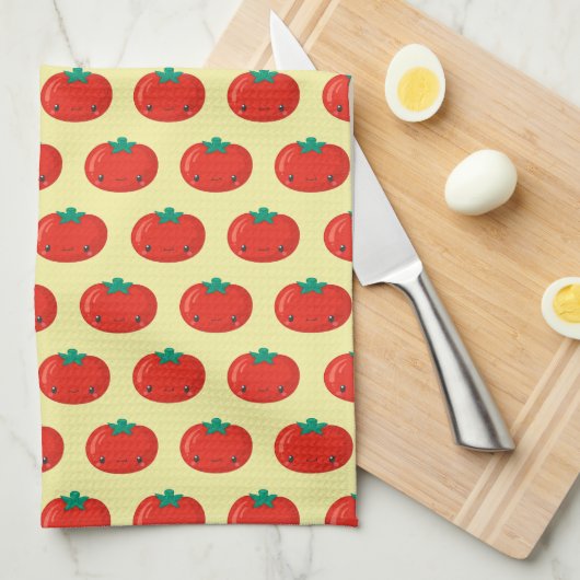 Moe kawaii tomatenpatroon theedoek (Quarter Fold)