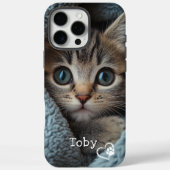 Moe kit Zelfgemaakte kitten Foto & Naam met Hart P Case-Mate iPhone Case (Achterkant)