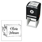 Moe Kitten in een Zak Handtekening Naam Stempel (In situ)