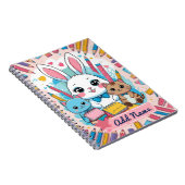 Moe Konijn & Katten Notitieboek – Bewerkbare Naam (Rechterzijde)