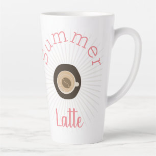 Moe kopje zomer koffie en bonen latte mok