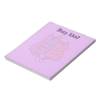 Moe Koppel Katten Pastel Paarse Daglijst Notitiebl Notitieblok