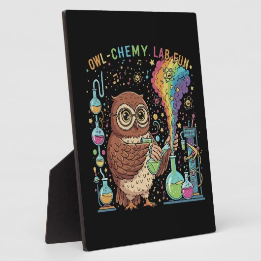 Moe Lab Chemische Pret | Nerdy Wetenschapper Schei Fotoplaat (Zijkant)
