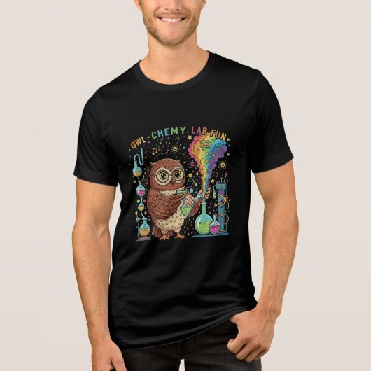 Moe Lab Chemische Pret | Nerdy Wetenschapper Schei Tri-Blend Shirt (Voorkant)