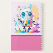 Moe & Leuk Rommelig Robot Verfspetters School Notitieboek (Achterkant)