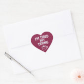 Moe Maar Ik Probeer Het – Grappig Herkenbaar Stemm Hart Sticker (Envelop)