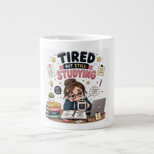 Moe Maar Nog Steeds Studerende Grappige Studenten  Grote Koffiekop (Voorkant)