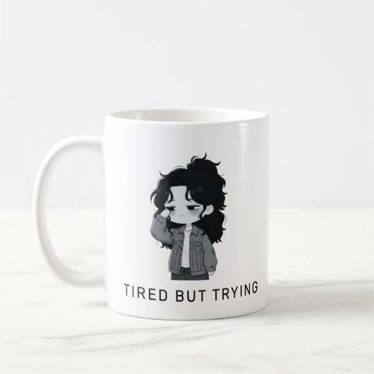 Moe maar pogend Herkenbare Chibi Meisje Koffiemok (Links)