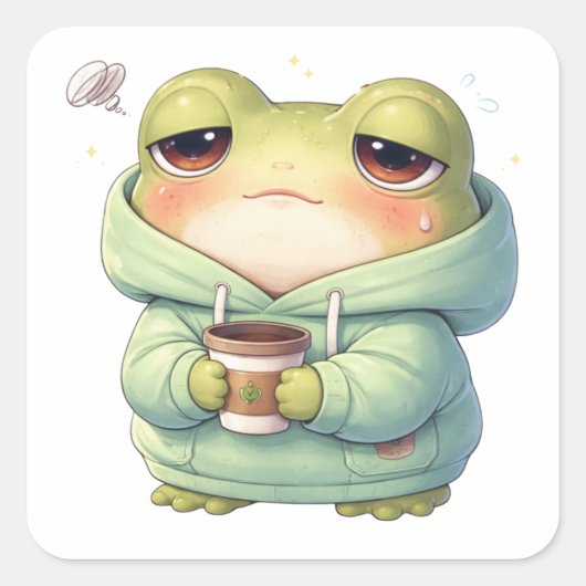 Moe Maar Pogende Kikker Sticker (Voorkant)
