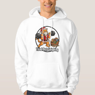 Moe Maar Sleighend Grappig Kerstmis Gym Kat Ontwer Hoodie