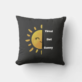 Moe maar Zonnig ☀️ | Grappige Zomer Uitgeput  Kussen