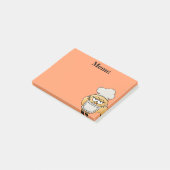 Moe menu van uil-chef op oranje Post-it Post-it® Notes (Schuin)